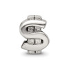 Lex & Lu Sterling Silver Reflections Dollar Sign Bead - 5 - Lex & Lu