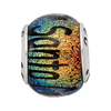 Lex & Lu Sterling Silver Reflections Santa Cruz Dichroic Glass Bead - 3 - Lex & Lu