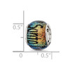 Lex & Lu Sterling Silver Reflections Santa Cruz Dichroic Glass Bead - 4 - Lex & Lu
