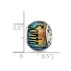 Lex & Lu Sterling Silver Reflections Santa Cruz Dichroic Glass Bead - 4 - Lex & Lu