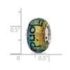 Lex & Lu Sterling Silver Reflections Florida Dichroic Glass Bead - 4 - Lex & Lu