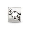 Lex & Lu Sterling Silver Reflections Ace Card Bead - 3 - Lex & Lu