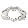 Lex & Lu Sterling Silver Reflections Heart Hands Bead - 3 - Lex & Lu