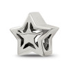 Lex & Lu Sterling Silver Reflections Crystals Star Bead - 6 - Lex & Lu