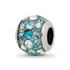 Lex & Lu Sterling Silver Reflections Crystals Seaside Bead - Lex & Lu