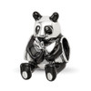 Lex & Lu Sterling Silver Reflections Black Enamel Mama Panda Bead - Lex & Lu