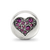 Lex & Lu Sterling Silver Reflections Crystals Feb-Peace Bead - 3 - Lex & Lu