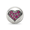 Lex & Lu Sterling Silver Reflections Crystals July-Passion Bead - 3 - Lex & Lu