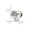 Lex & Lu Sterling Silver Reflections Crystals Mother's Heart Bead - 4 - Lex & Lu