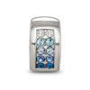 Lex & Lu Sterling Silver Reflections Crystals Channel Blues Clip Bead - 5 - Lex & Lu