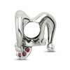 Lex & Lu Sterling Silver Reflections Crystals Jester Mask Bead - 2 - Lex & Lu