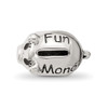 Lex & Lu Sterling Silver Reflections Fun Money Piggy Bank Bead - 7 - Lex & Lu