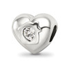 Lex & Lu Sterling Silver Reflections Crystals Love Resides Heart Bea - Lex & Lu