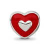 Lex & Lu Sterling Silver Reflections Red Enamel LOVE & Heart Bead - 3 - Lex & Lu