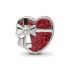 Lex & Lu Sterling Silver Reflections Red Enameled Heart Bead - 5 - Lex & Lu