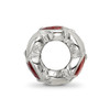 Lex & Lu Sterling Silver Reflections Red Enamel Crystals Hearts Bead - 2 - Lex & Lu