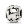 Lex & Lu Sterling Silver Reflections Cutout Dog Bone Bead - Lex & Lu