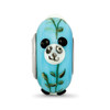 Lex & Lu Sterling Silver Reflections Blue Hand Painted Panda Fenton Glass Bead - 5 - Lex & Lu