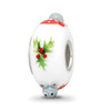 Lex & Lu Sterling Silver Reflections Hand Painted Christmas Mouse Fenton Glass Bead - 5 - Lex & Lu