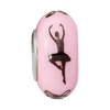 Lex & Lu Sterling Silver Reflections Pink Hand Painted Ballerina Fenton Glass Bead - 4 - Lex & Lu