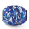 Lex & Lu Sterling Silver Reflections Blue with Glitter Danube Fenton Glass Bead - 4 - Lex & Lu