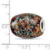 Lex & Lu Sterling Silver Reflections Multi-color Glitter Desert Sunset Fenton Glass Bead - 6 - Lex & Lu