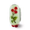 Lex & Lu Sterling Silver Reflections Green Hand Painted Cherries Fenton Glass Bead - 5 - Lex & Lu