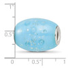 Lex & Lu Sterling Silver Reflections Blue Frosted Windowpanes Fenton Glass Bead - 4 - Lex & Lu