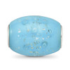 Lex & Lu Sterling Silver Reflections Blue Frosted Windowpanes Fenton Glass Bead - 5 - Lex & Lu