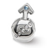 Lex & Lu Sterling Silver Reflections Crystals Boy Symbol Bead - 6 - Lex & Lu