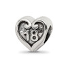 Lex & Lu Sterling Silver Reflections 18 Heart Bead - Lex & Lu