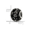 Lex & Lu Sterling Silver Reflections Bubbles Black Glass Bead - 4 - Lex & Lu