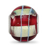 Lex & Lu Sterling Silver Reflections Foil Striped Red Glass Bead - 5 - Lex & Lu