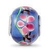 Lex & Lu Sterling Silver Reflections Butterfly Pink Floral Blue Glass Bead - 5 - Lex & Lu