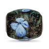 Lex & Lu Sterling Silver Reflections Hand Paint Hydrangea Moonlight Fenton Glass Bead - 5 - Lex & Lu