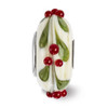 Lex & Lu Sterling Silver Reflections Hand Paint Magical Holly-Days Fenton Glass Bead - 5 - Lex & Lu