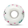 Lex & Lu Sterling Silver Reflections Hand Painted Stella Mouse Fenton Glass Bead - 2 - Lex & Lu