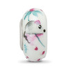 Lex & Lu Sterling Silver Reflections Hand Painted Stella Mouse Fenton Glass Bead - 3 - Lex & Lu