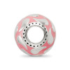 Lex & Lu Sterling Silver Reflections Pink Enameled & Silver IP-Plated Bead - 2 - Lex & Lu