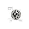 Lex & Lu Sterling Silver Reflections Black Enameled, Silver IP-Plated Lace Bead - 4 - Lex & Lu