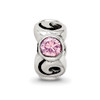 Lex & Lu Sterling Silver Reflections Pink CZ Bead LAL6359 - 3 - Lex & Lu