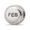 Lex & Lu Sterling Silver Reflections February Flower Bead - 5 - Lex & Lu