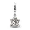 Lex & Lu Sterling Silver Reflections Antiqued Ornate Charm - 3 - Lex & Lu