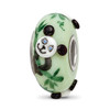 Lex & Lu Sterling Silver Reflections Hand Painted Panda, Green Glass Bead - Lex & Lu