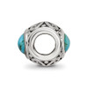 Lex & Lu Sterling Silver Reflections Turquoise Bead LAL6471 - 2 - Lex & Lu
