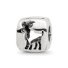 Lex & Lu Sterling Silver Reflections Aries Zodiac Antiqued Bead - Lex & Lu