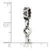 Lex & Lu Sterling Silver Reflections Key Dangle with Hearts Bead - 4 - Lex & Lu