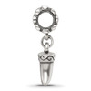 Lex & Lu Sterling Silver Reflections Tiger Claw Dangle Bead - 2 - Lex & Lu