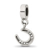 Lex & Lu Sterling Silver Reflections Horseshoe Dangle Bead - 6 - Lex & Lu