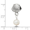 Lex & Lu Sterling Silver Reflections Shell FW Cultured Pearl Dangle Bead - 4 - Lex & Lu